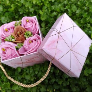 Mini pasztell - szappanvirág doboz