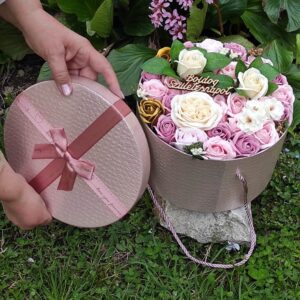 szülinap szappanvirág doboz