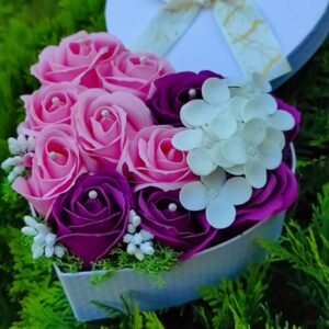 szívem szappanvirág doboz