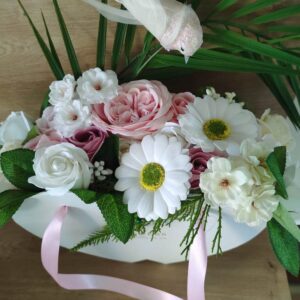 romantikus szappanvirág doboz