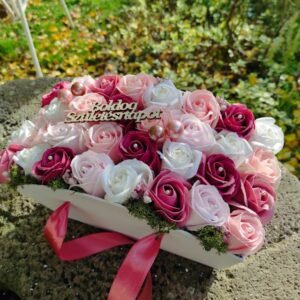 a nő szappanvirág doboz