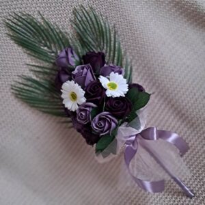 ametiszt szappanvirág csokor