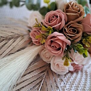 bohém szappanvirág csokor