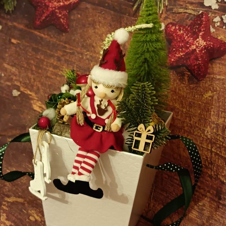 Karácsonyi Manókislány - szappanvirág doboz - Image 2
