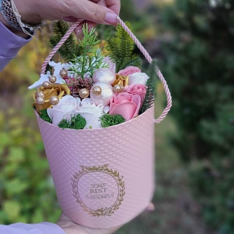 Karácsonyi csoda - szappanvirág doboz