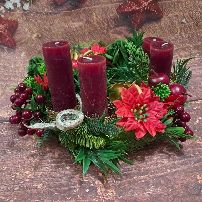 Adventi koszorú / Asztaldísz