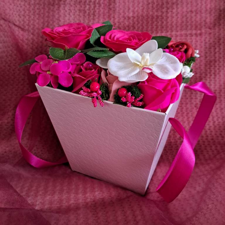 Magenta - szappanvirág doboz - Image 2