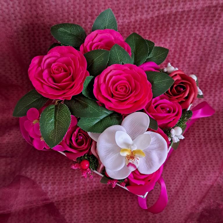 Magenta - szappanvirág doboz - Image 3