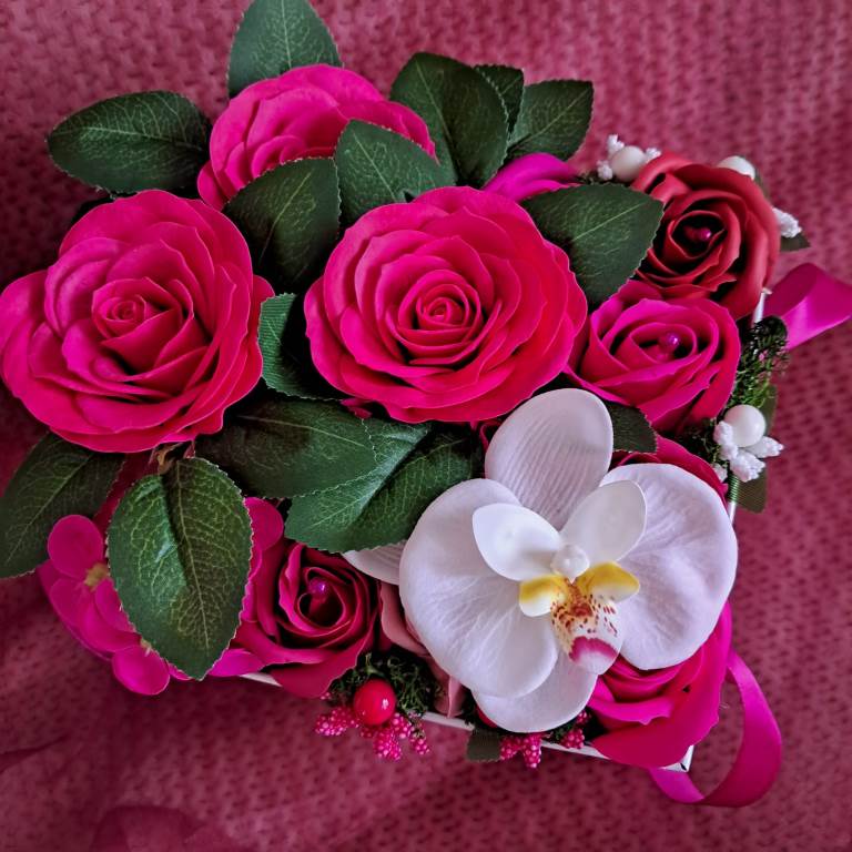 Magenta - szappanvirág doboz - Image 4