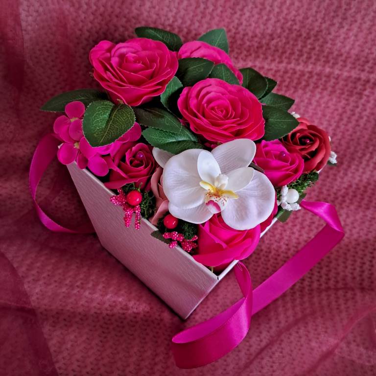 Magenta - szappanvirág doboz - Image 5