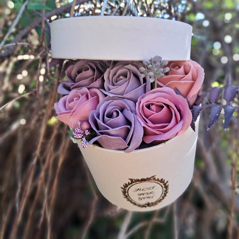 Mauve – szappanvirág doboz